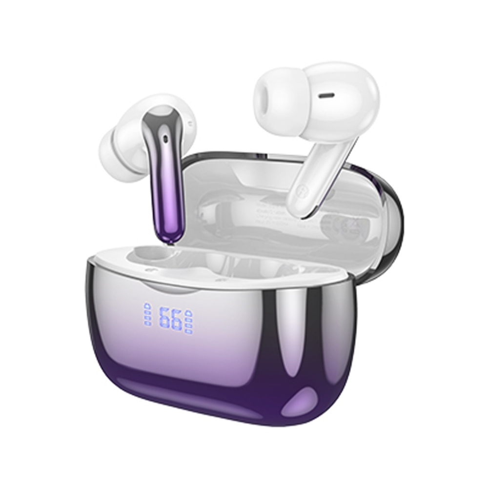 Беспроводные TWS наушники Hoco EQ16 вакуумные purple glaze