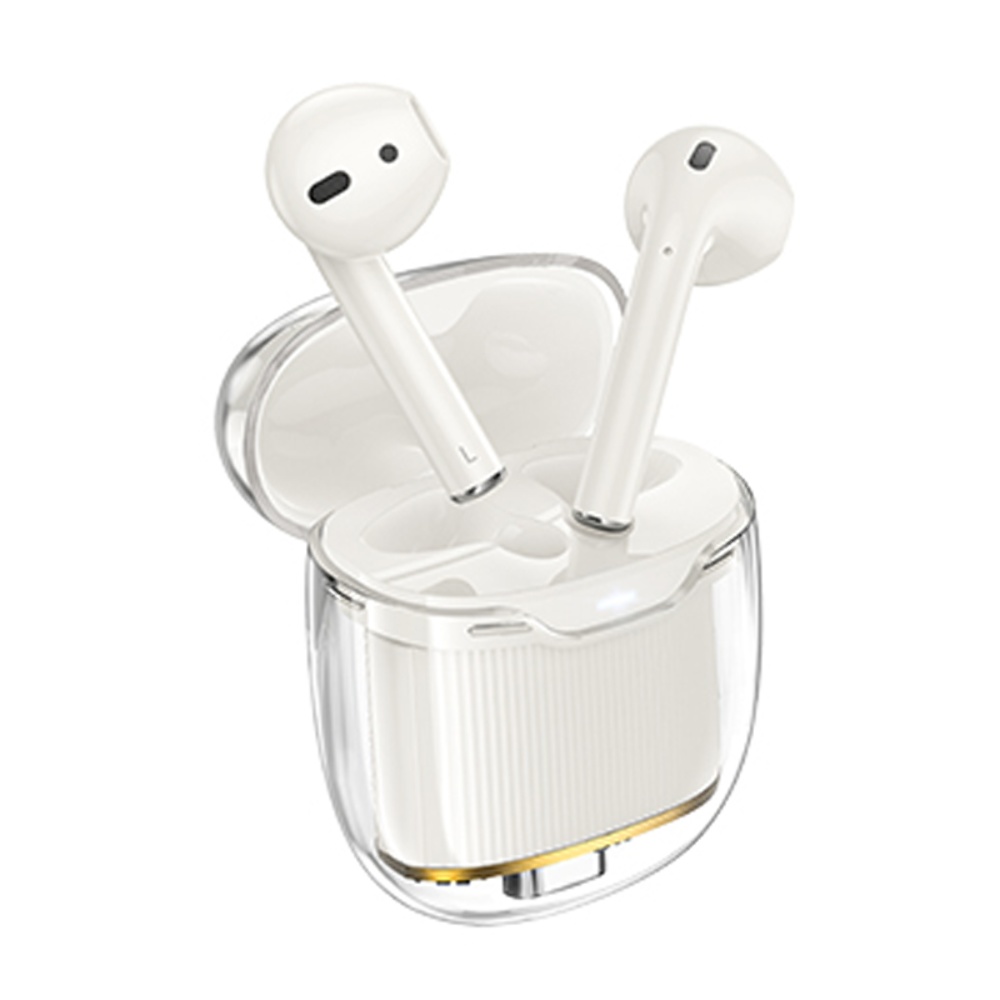 Беспроводные TWS наушники Hoco EW52 вкладыши milky white
