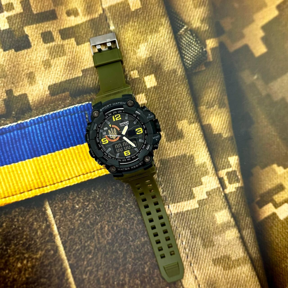 Годинник наручний Patriot 002AGUAGD Тризуб золото Зелені + Коробка.