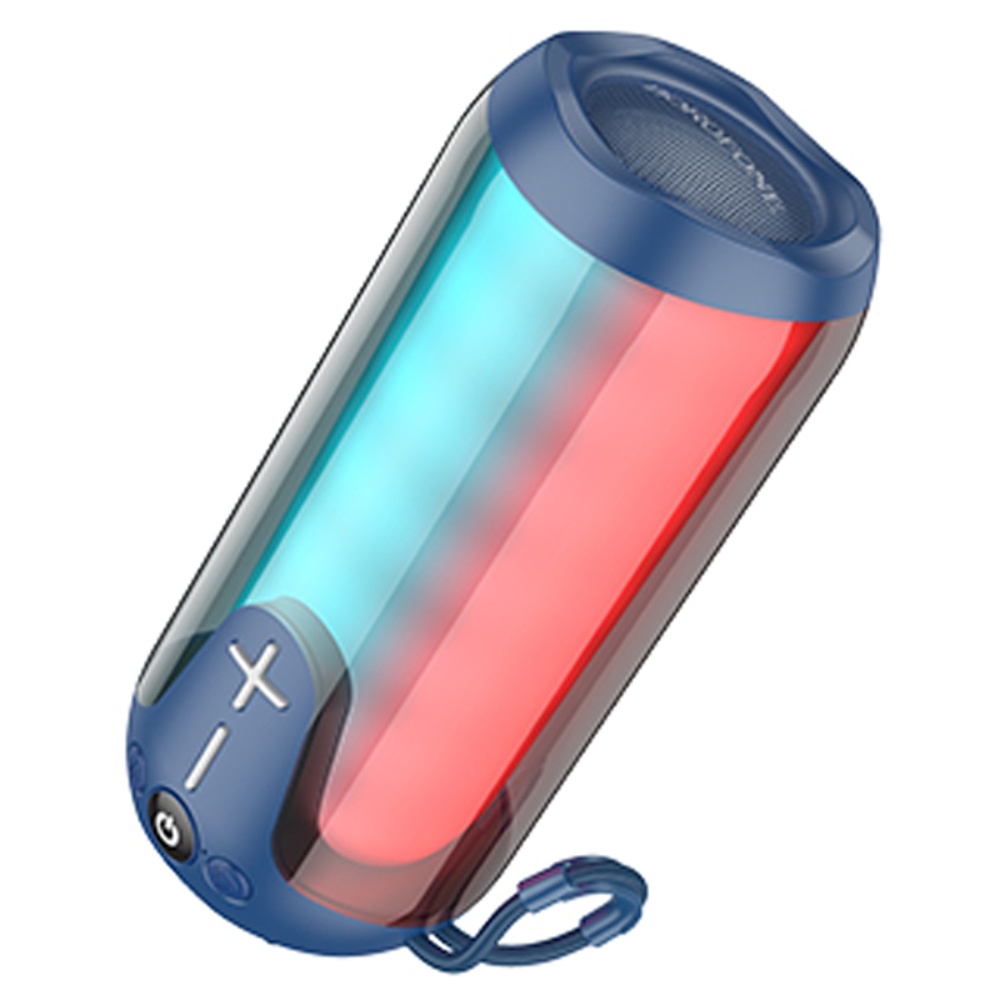 Портативная Bluetooth колонка Borofone BR33 TWS с LED подсветкой navy blue
