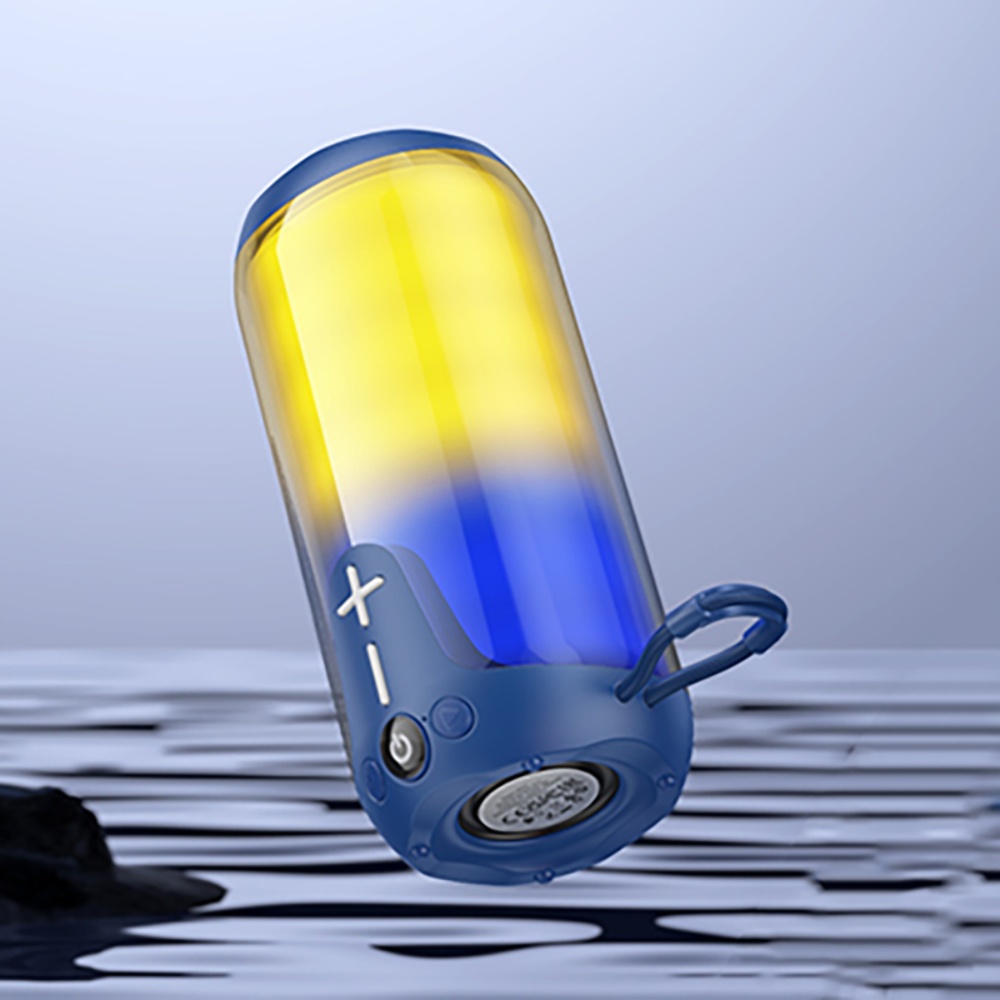 Портативная Bluetooth колонка Borofone BR33 TWS с LED подсветкой navy blue