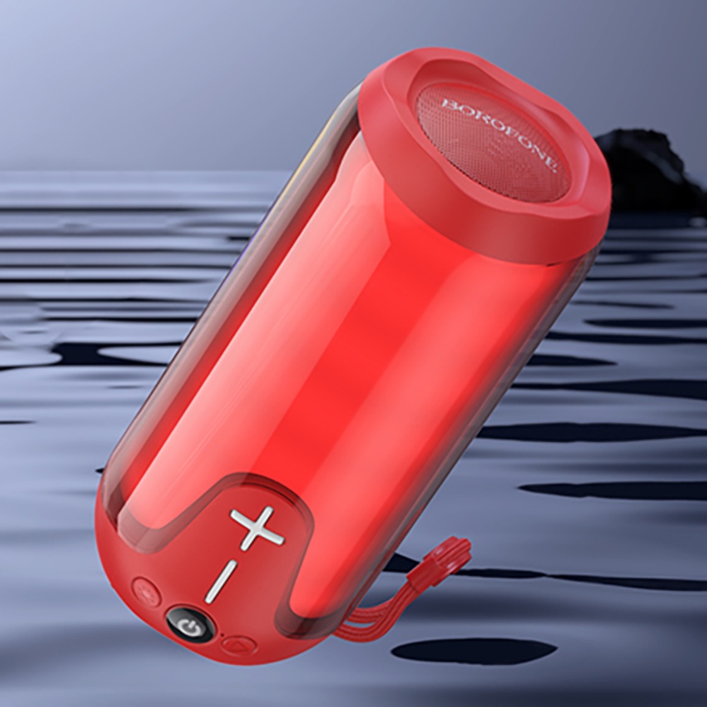 Портативная Bluetooth колонка Borofone BR33 TWS с LED подсветкой red