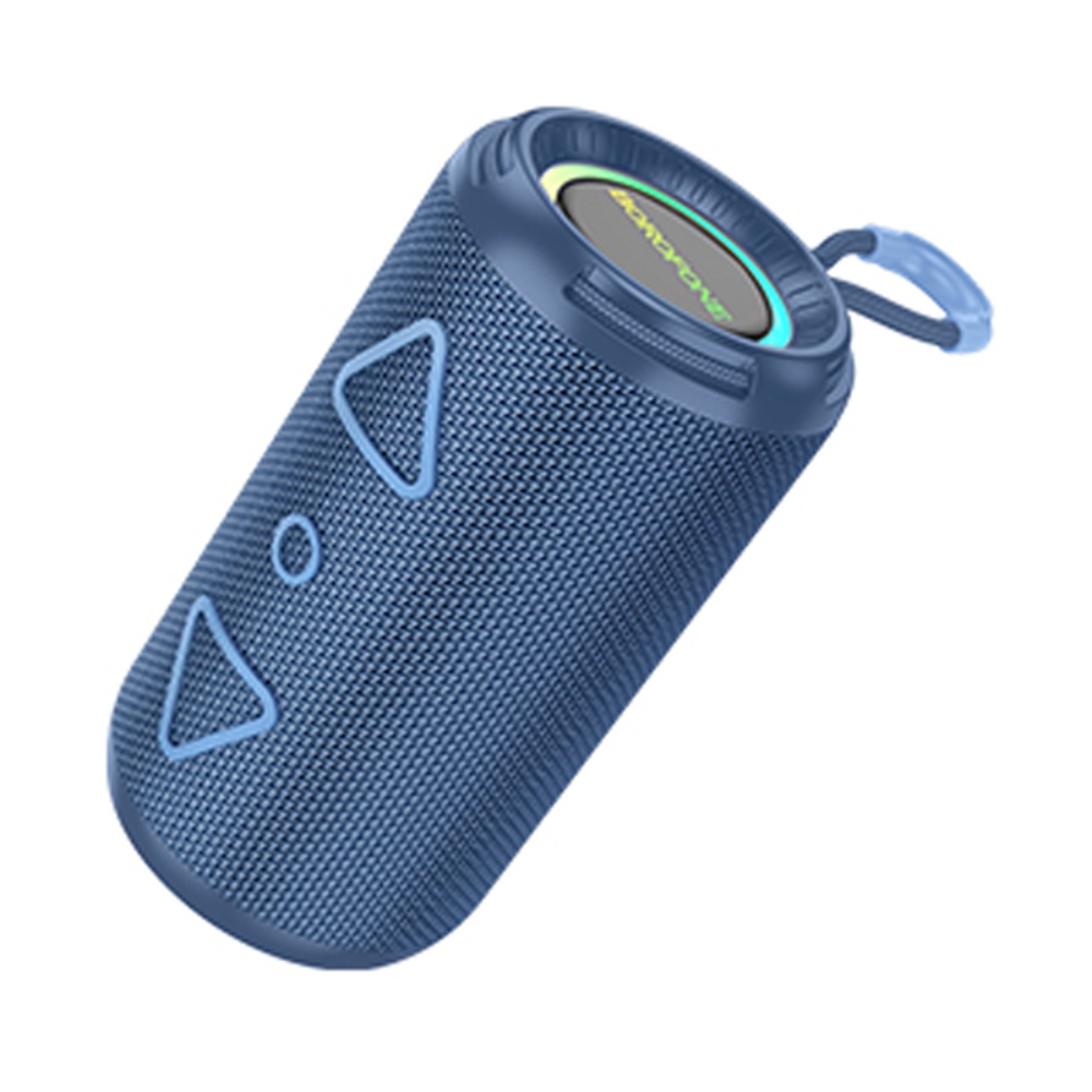 Портативная Bluetooth колонка Borofone BR37 TWS с LED подсветкой blue