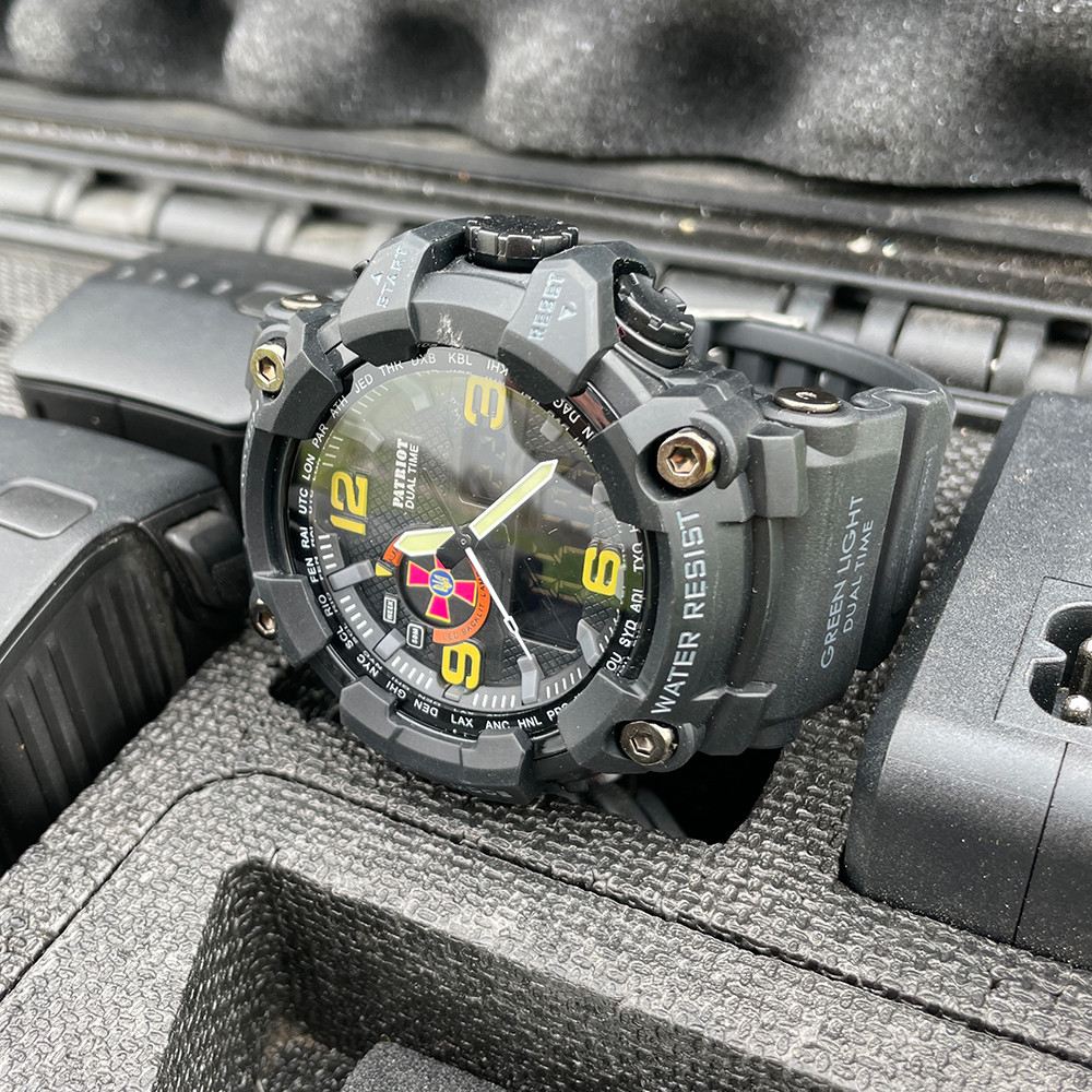 Годинник наручний Patriot 002BKSU ЗСУ Чорні + Коробка.