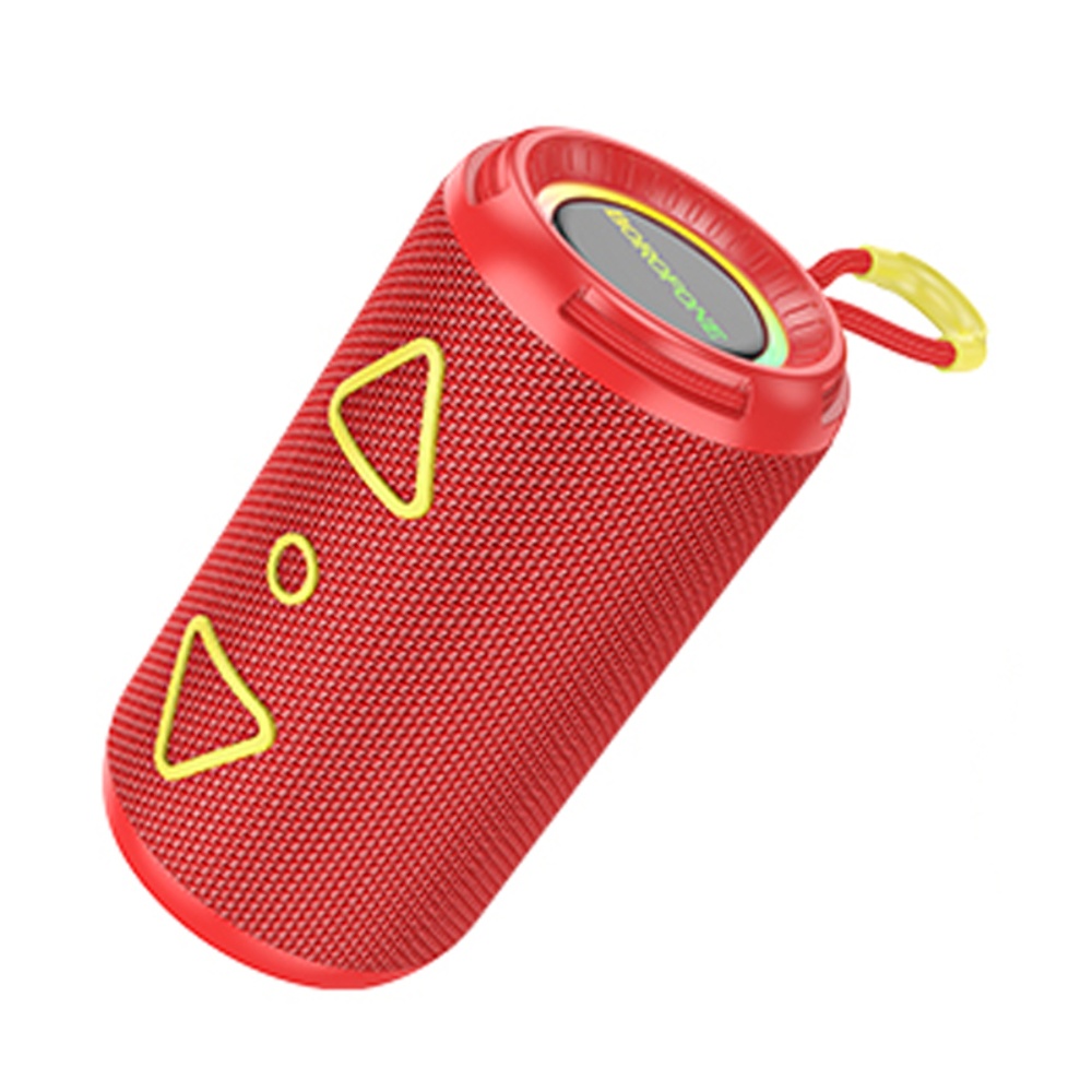 Портативная Bluetooth колонка Borofone BR37 TWS с LED подсветкой red
