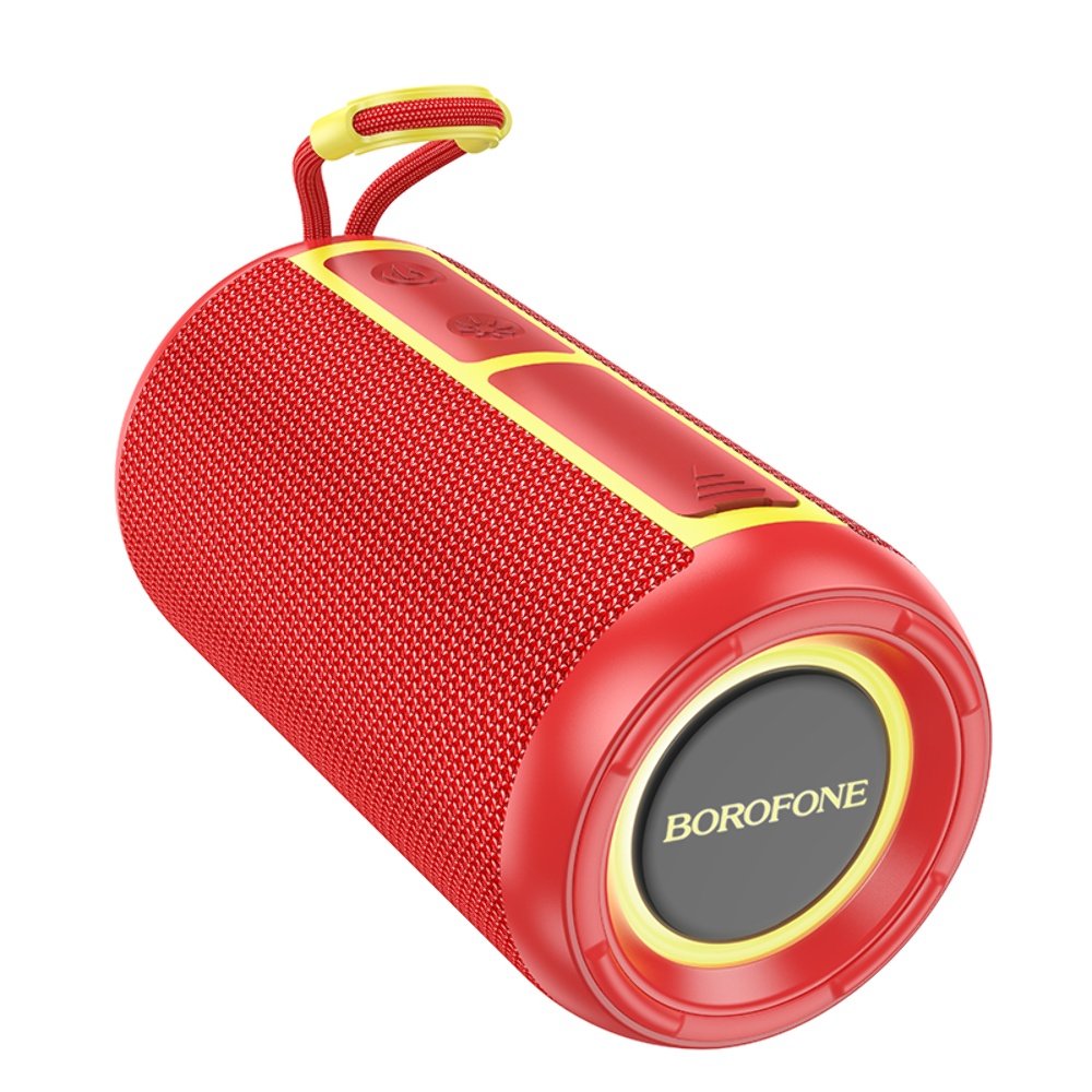 Портативная Bluetooth колонка Borofone BR37 TWS с LED подсветкой red