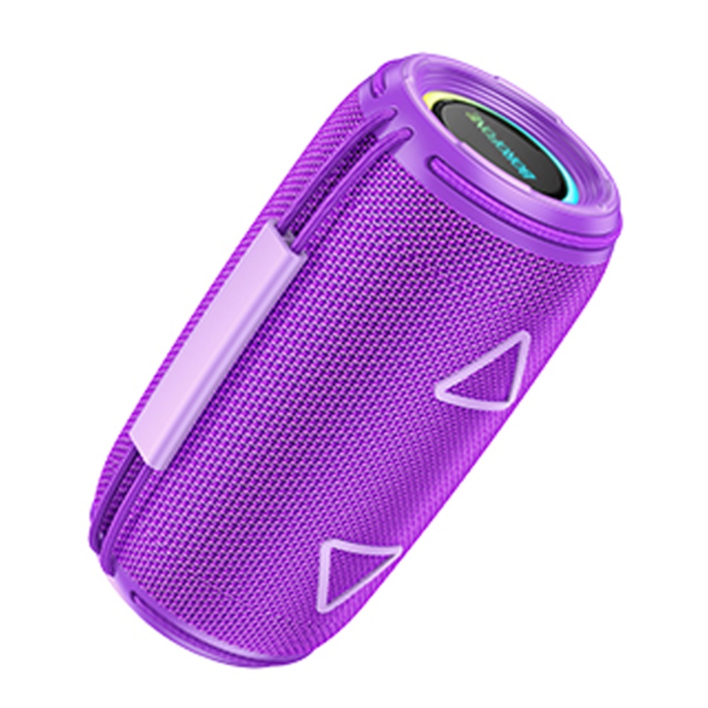Портативная Bluetooth колонка Borofone BR38 TWS с LED подсветкой purple