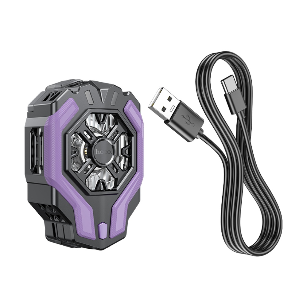 Мобильный куллер Hoco GM26 Type-C black purple