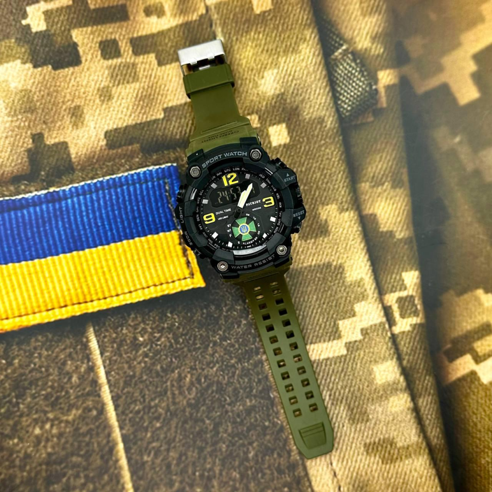 Годинник наручний Patriot 003AGDPS ДПС Зелені + Коробка.
