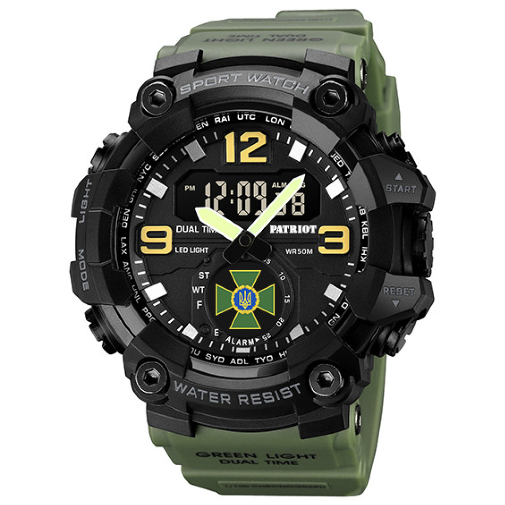 Годинник наручний Patriot 003AGDPS ДПС Зелені + Коробка.