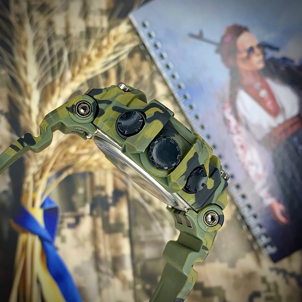Годинник наручний Patriot 004CMGRSU ЗСУ Зелений камуфляж + Коробка.