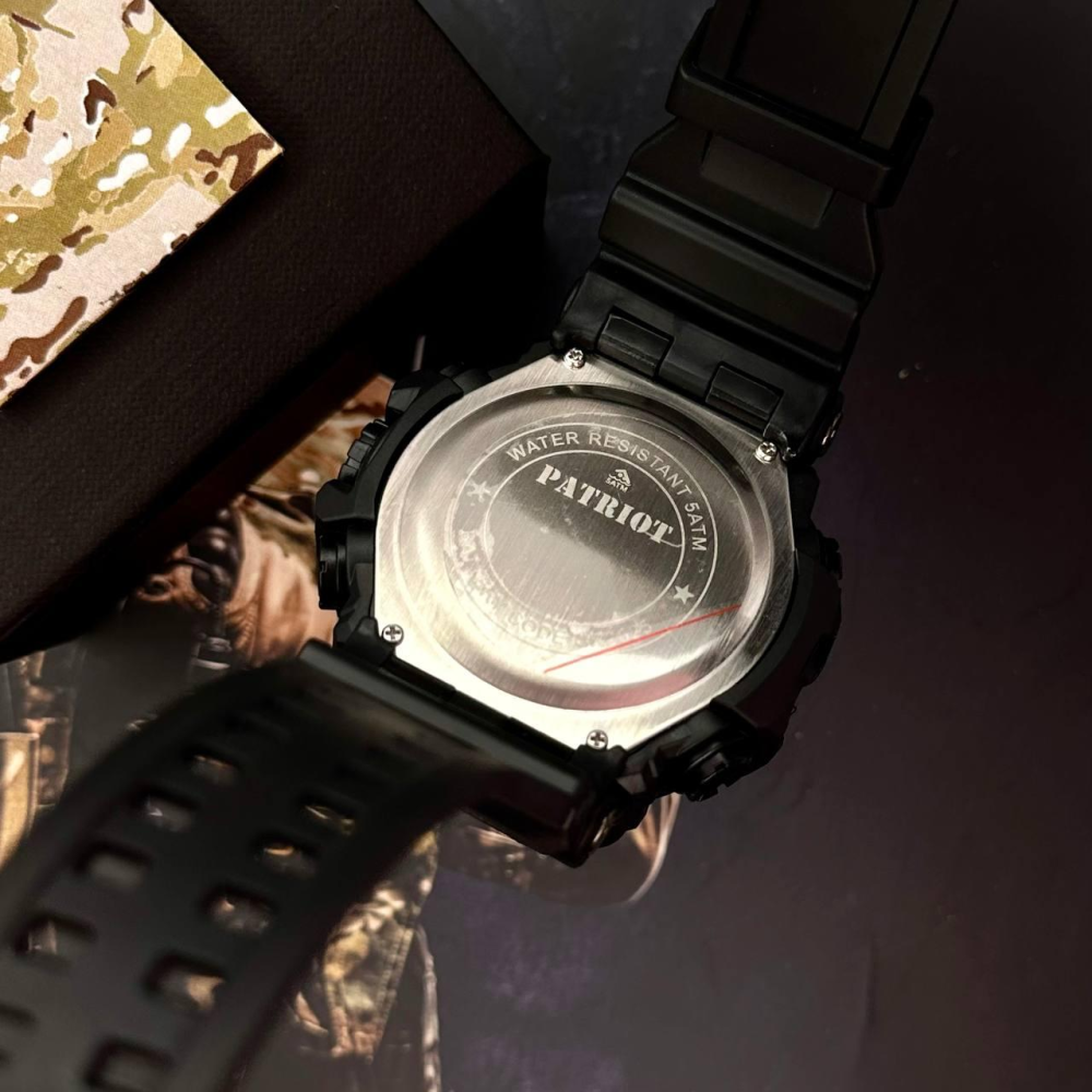 Годинник наручний Patriot 004BKDPS ДПС Чорні + Коробка.