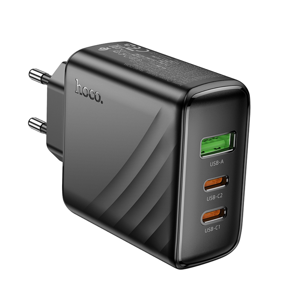 Сетевое зарядное устройство Hoco CS26A USB/ 2 Type-C PD 45W black