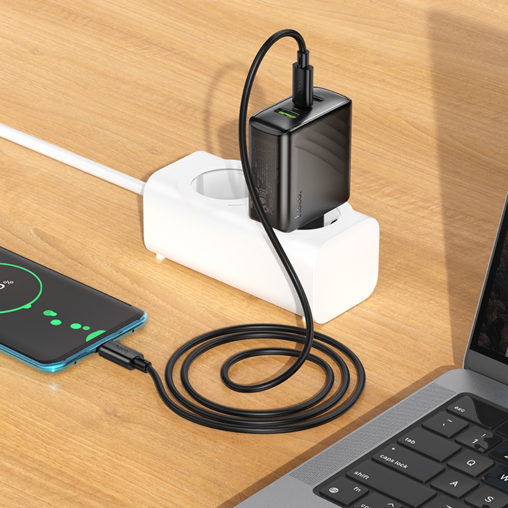 Сетевое зарядное устройство Hoco CS26A USB/ 2 Type-C PD 45W black