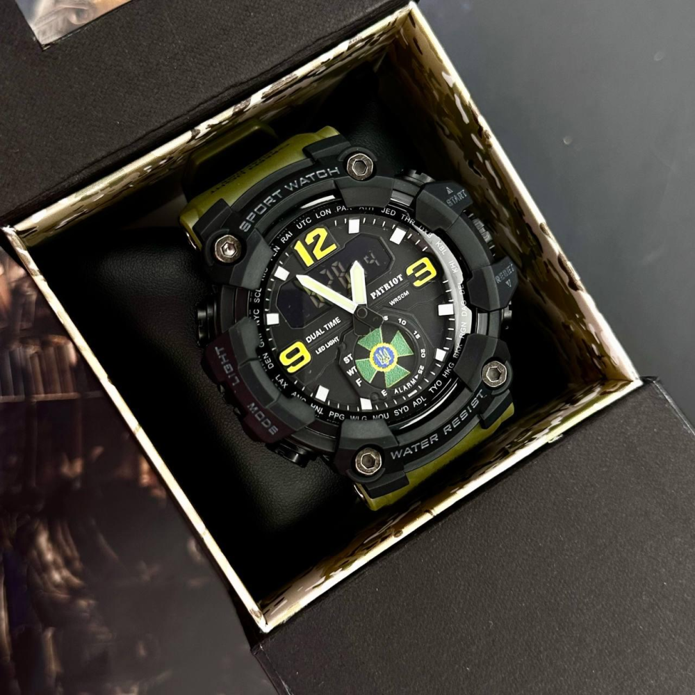 Годинник наручний Patriot 004AGDPS ДПС Зелені + Коробка.