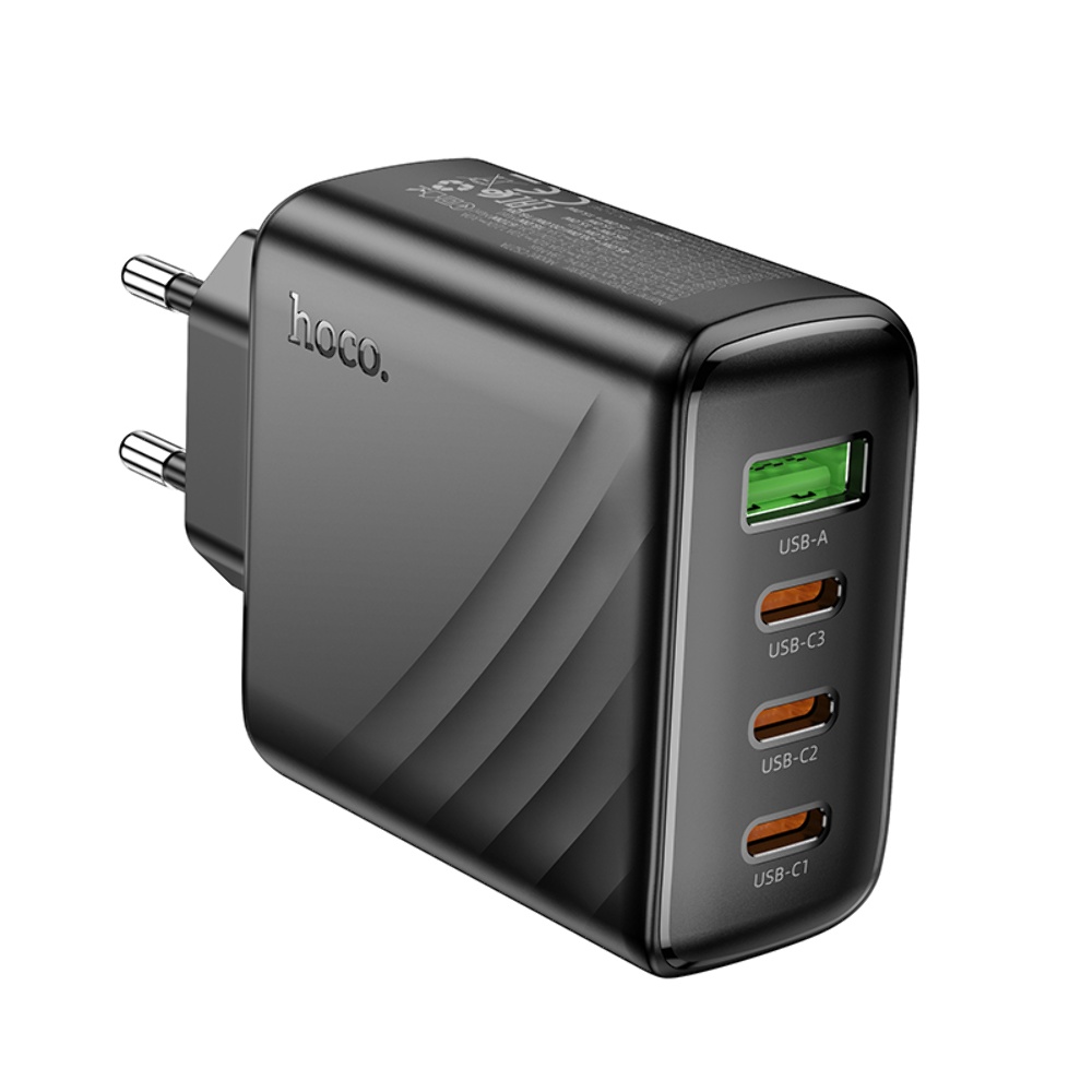 Сетевое зарядное устройство Hoco CS27A USB/ 3 Type-C PD 67W black