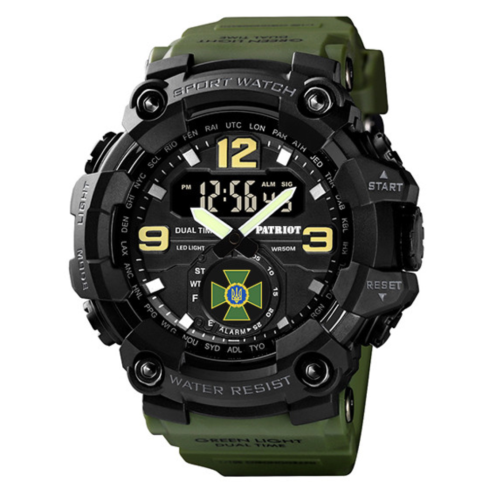 Годинник наручний Patriot 004AGDPS ДПС Зелені + Коробка.