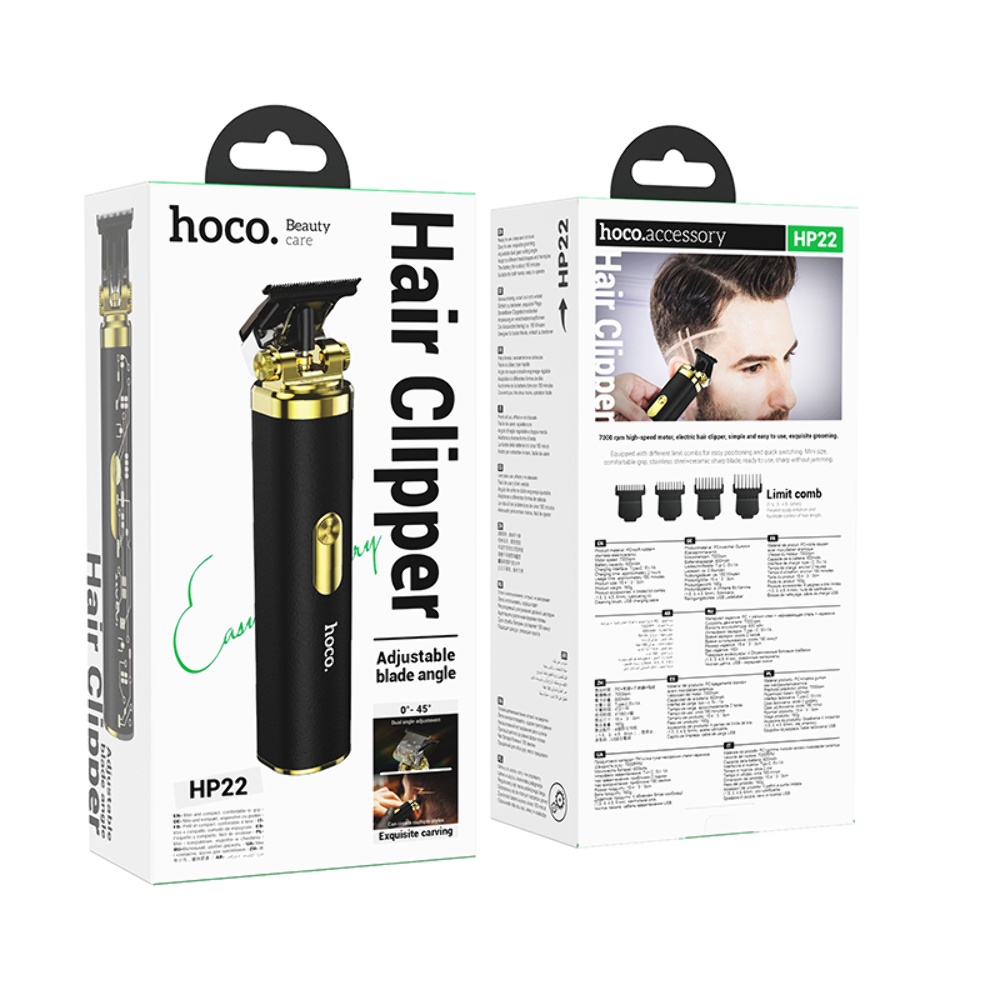 Машинка для стрижки волос Hoco HP22 black