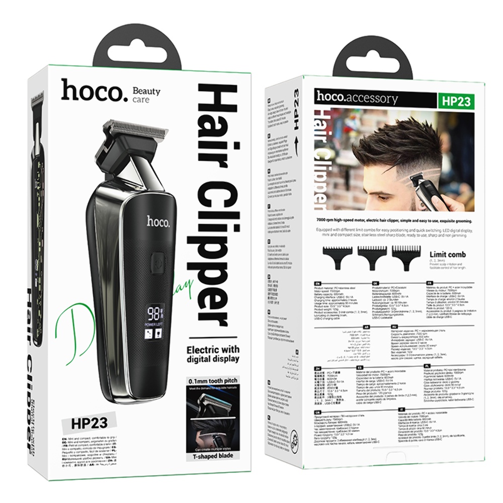 Машинка для стрижки волос Hoco HP23 black