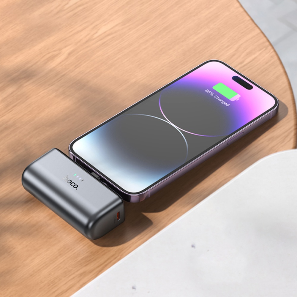 Power bank Hoco Q31 5000mAh PD 20W + кабель Lightning black