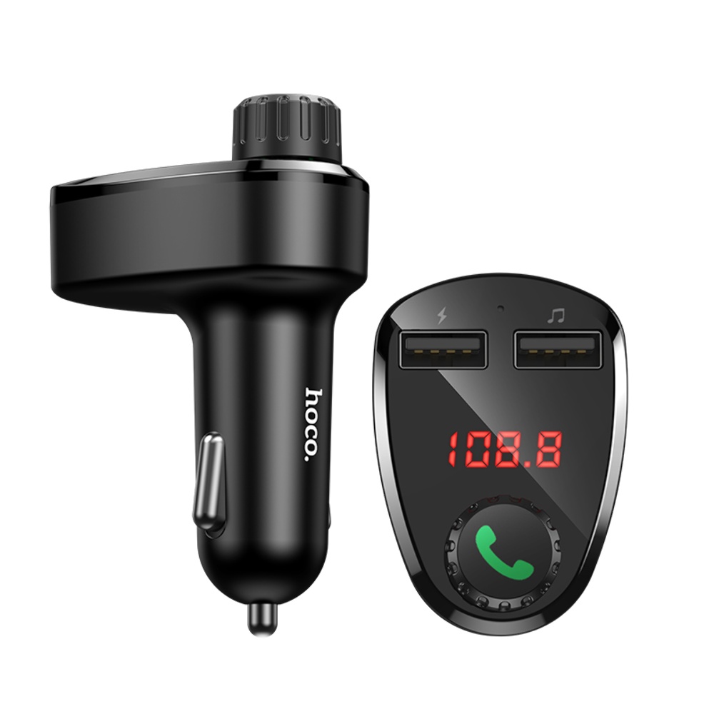 Автомобильное зарядное устройство Hoco DE24 2 USB c FM-модулятором black