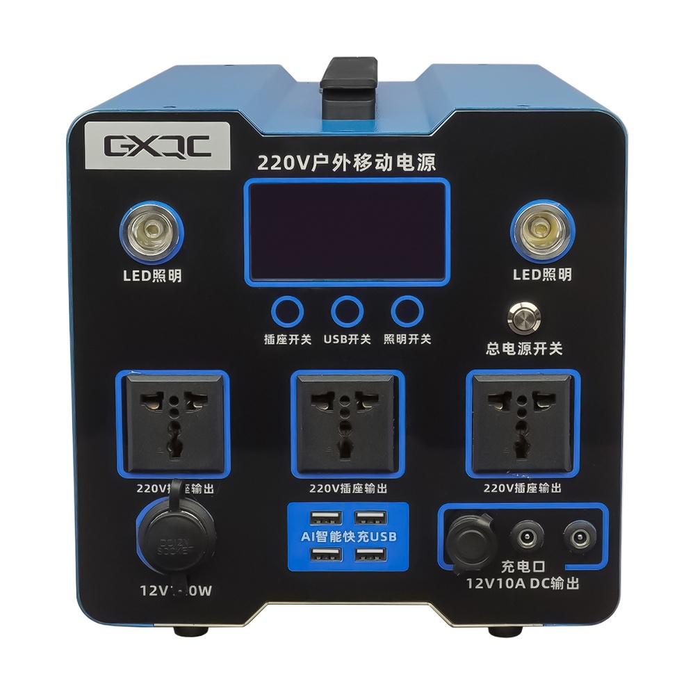 Зарядная станция GXQC LQ-SW1000X 2000/1000W 1460Wh LiFePO4 220V чистый синус