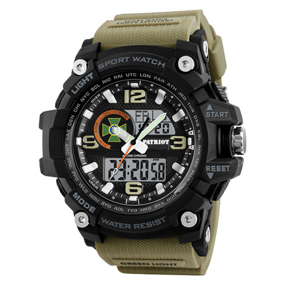 Годинник наручний Patriot 012BKKHDPS ДПС Чорні з хакі + Коробка