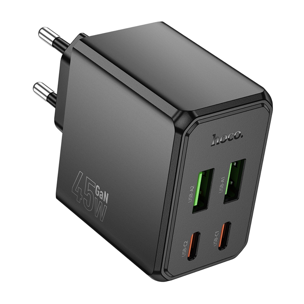 Сетевое зарядное устройство Hoco CS18A 2 USB/ 2 Type-C PD 45W black