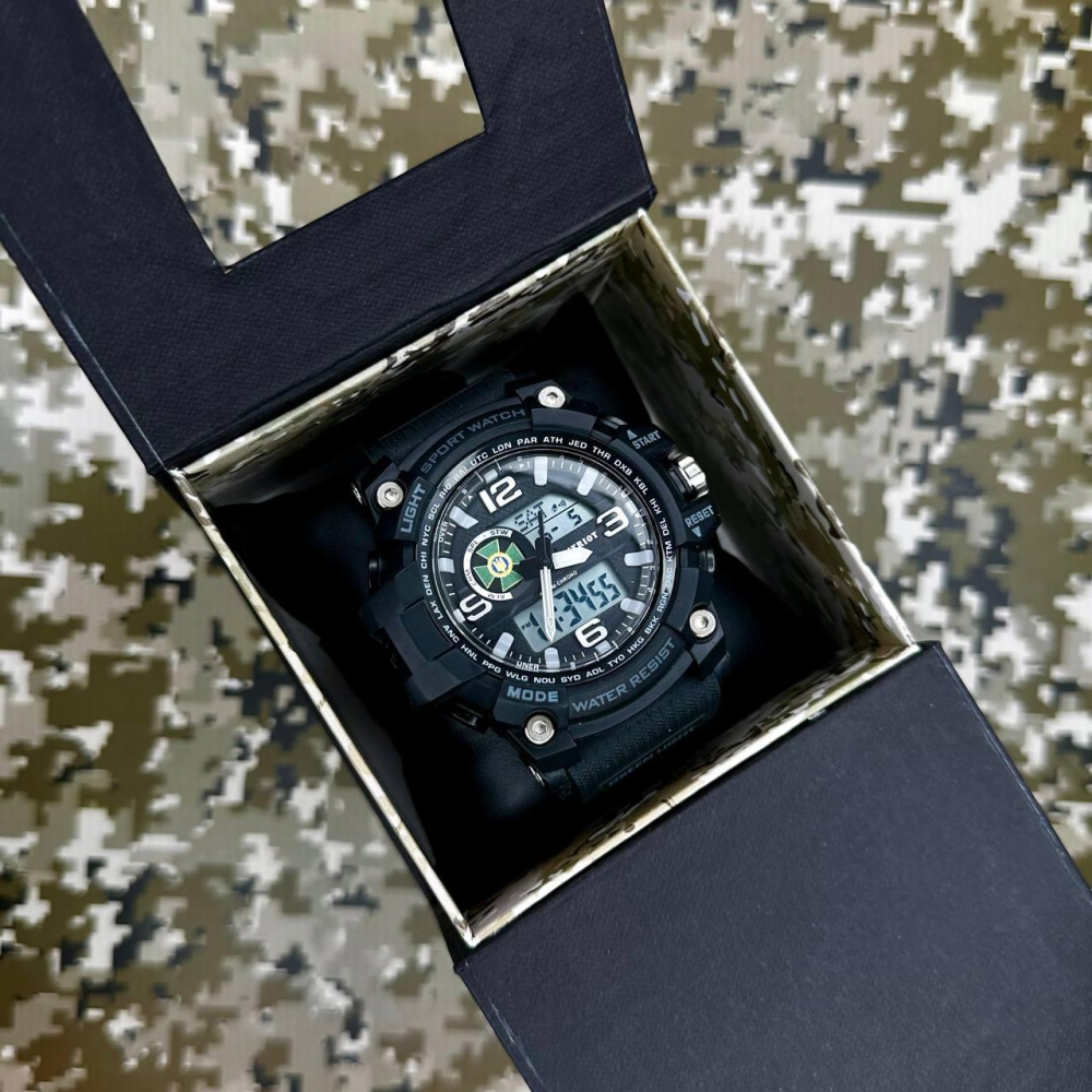 Годинник наручний Patriot 012BKDPS ДПС Чорні + Коробка.