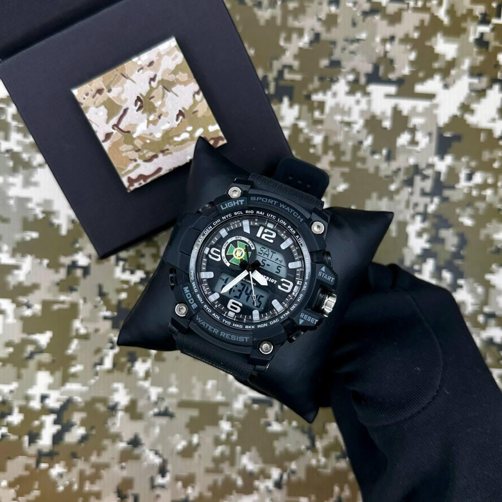 Годинник наручний Patriot 012BKDPS ДПС Чорні + Коробка.