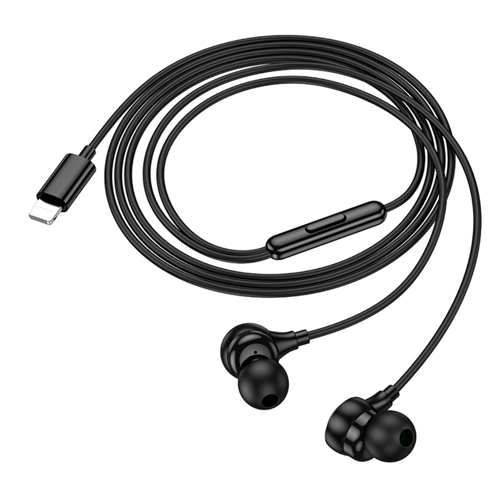 Наушники вакуумные Hoco M116 с микрофоном Lightning black