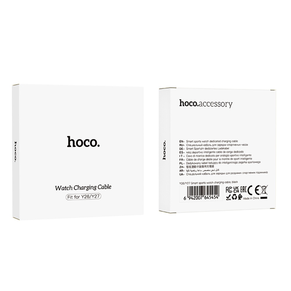 USB кабель для смарт часов Hoco Y26/Y27 black