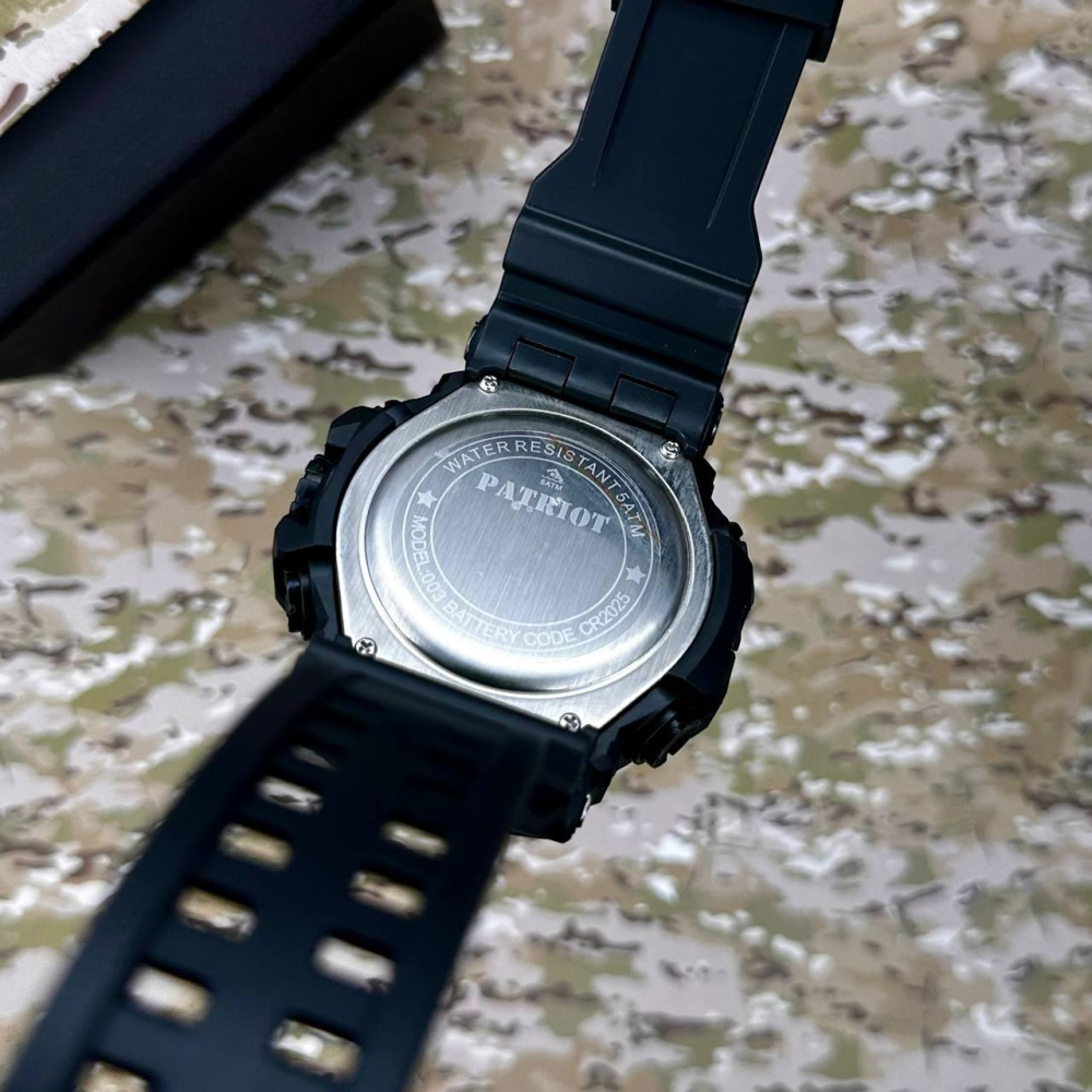 Годинник наручний Patriot 003BKSU ЗСУ Чорні + Коробка.
