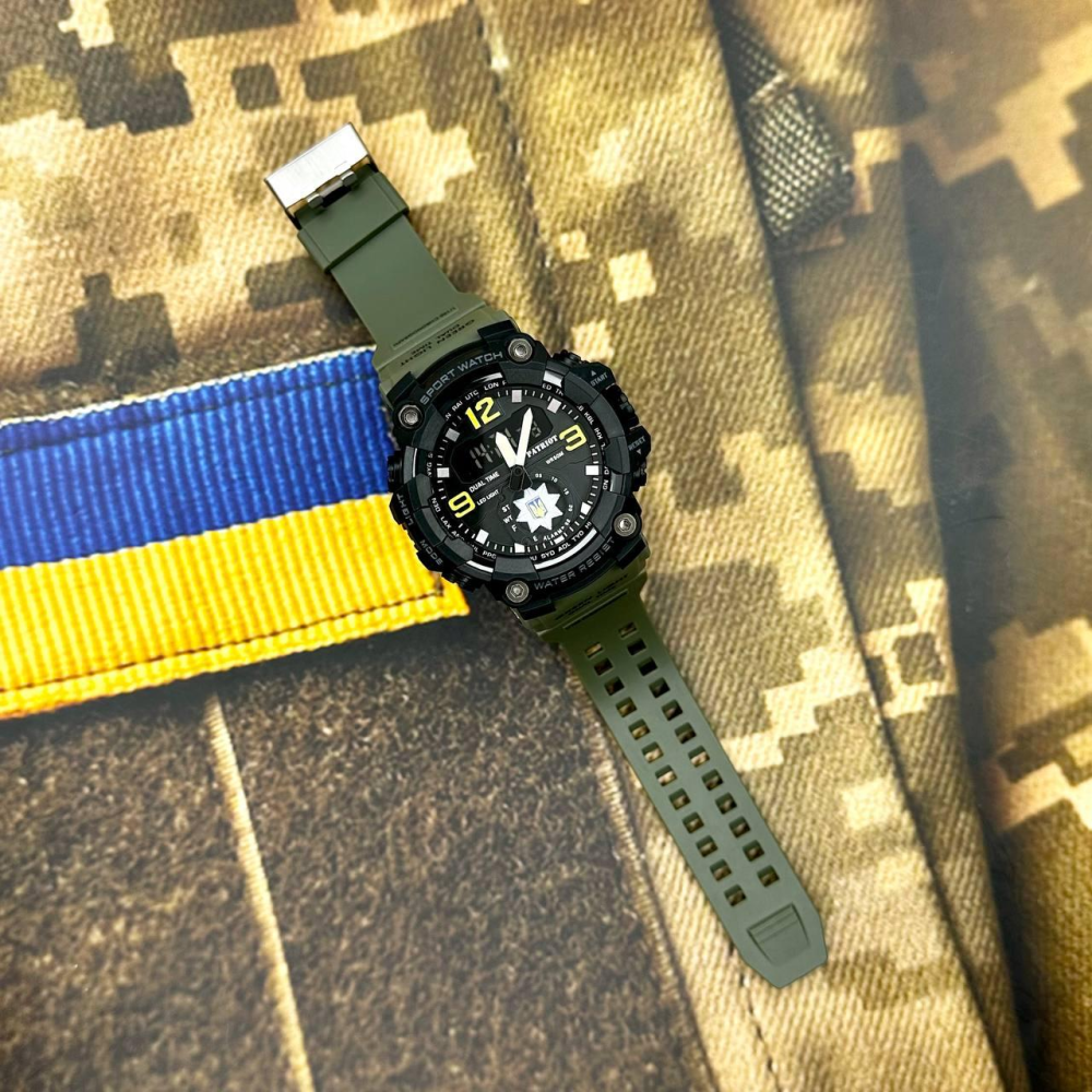 Годинник наручний Patriot 003AGPO Поліція Зелені + Коробка