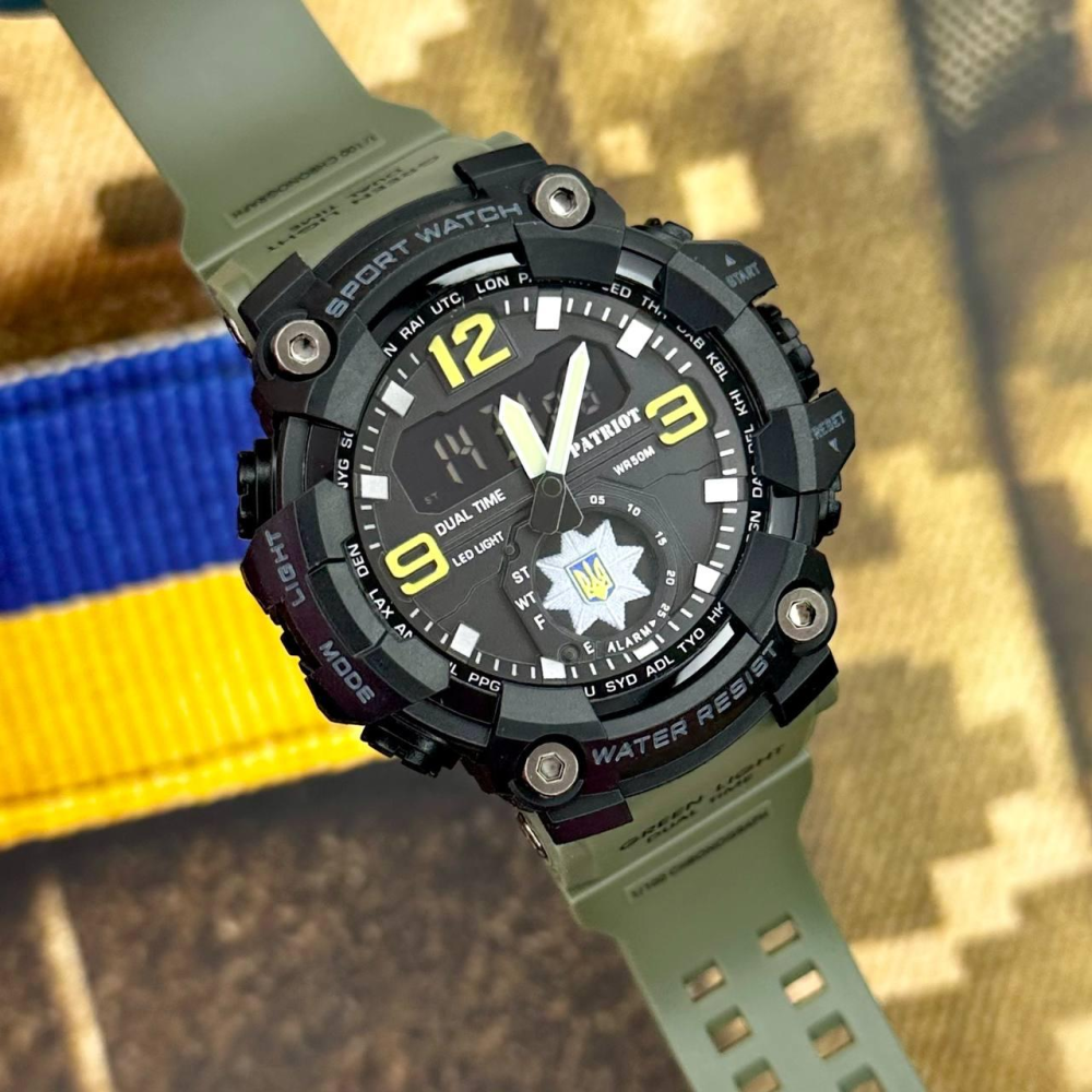 Годинник наручний Patriot 003AGPO Поліція Зелені + Коробка