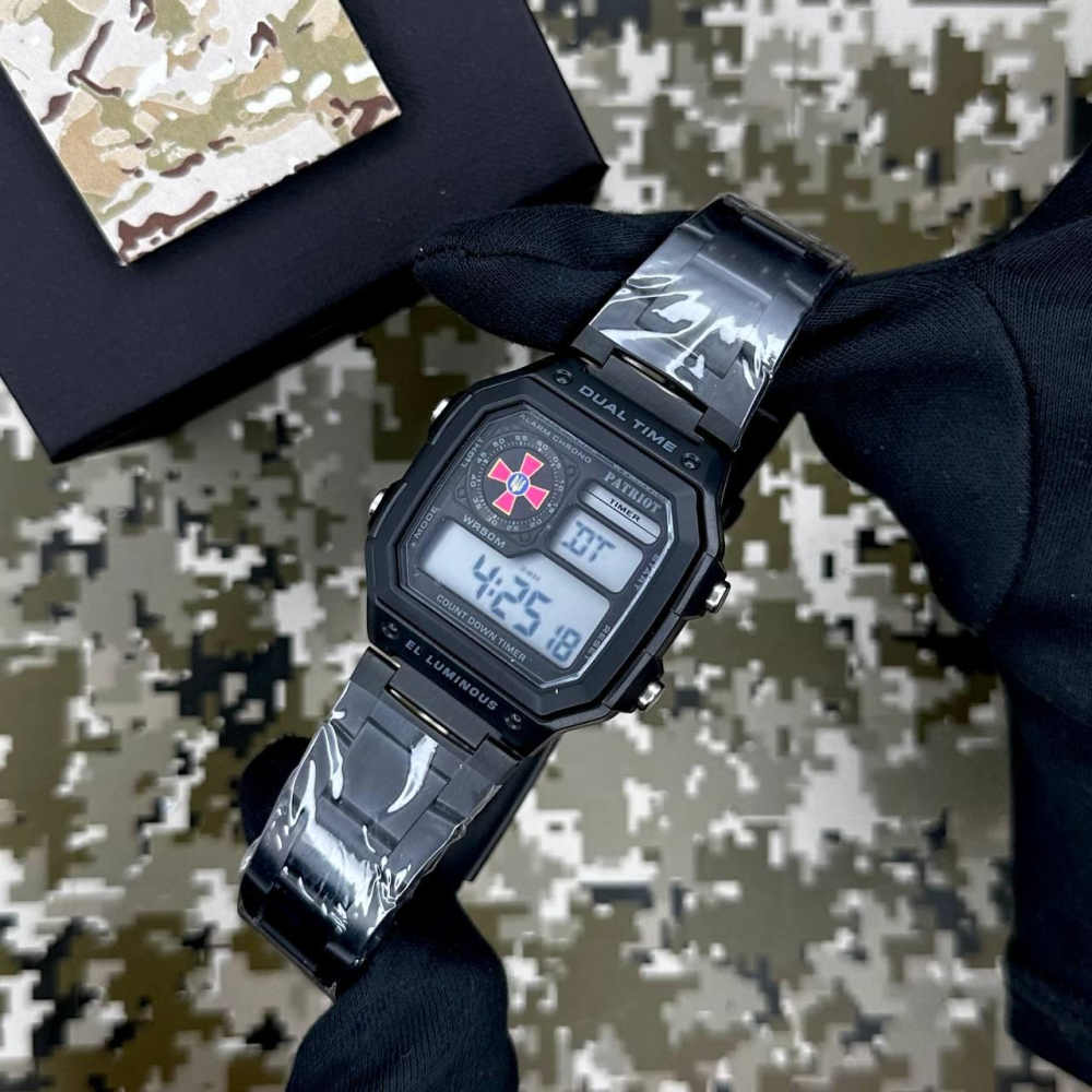 Годинник наручний Patriot 011SISU ЗСУ Чорні + Коробка