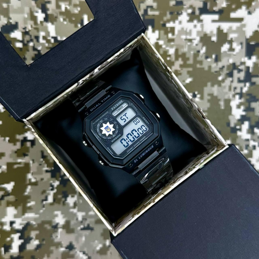 Годинник наручний Patriot 011SIPO Поліція Чорні + Коробка