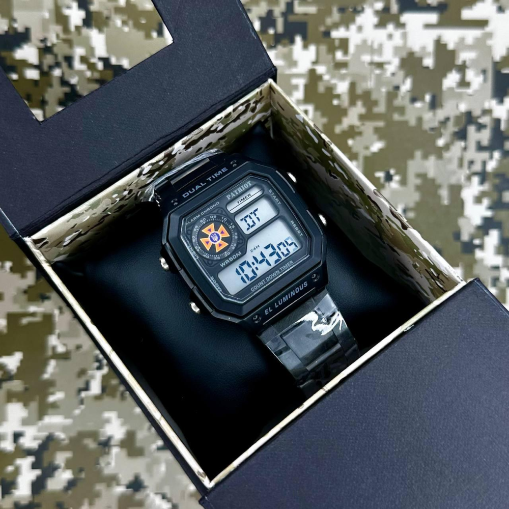 Годинник наручний Patriot 011SIDSNS ДСНС Чорні + Коробка.