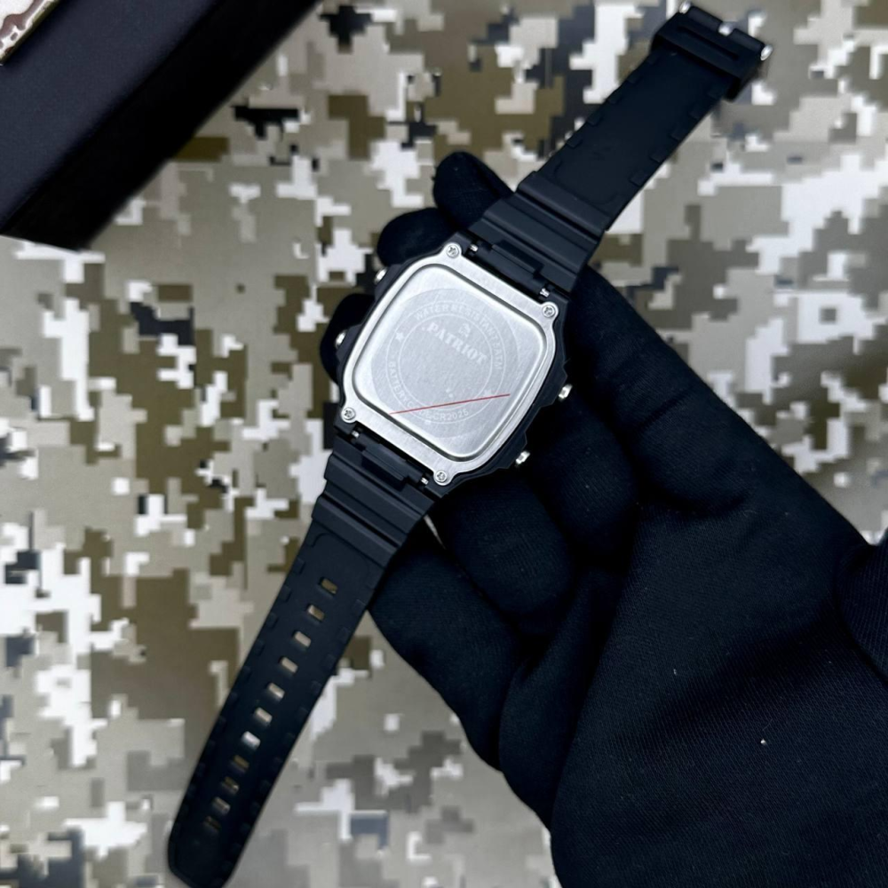 Годинник наручний Patriot 010BKUAGD Тризуб золото Чорні + Коробка.