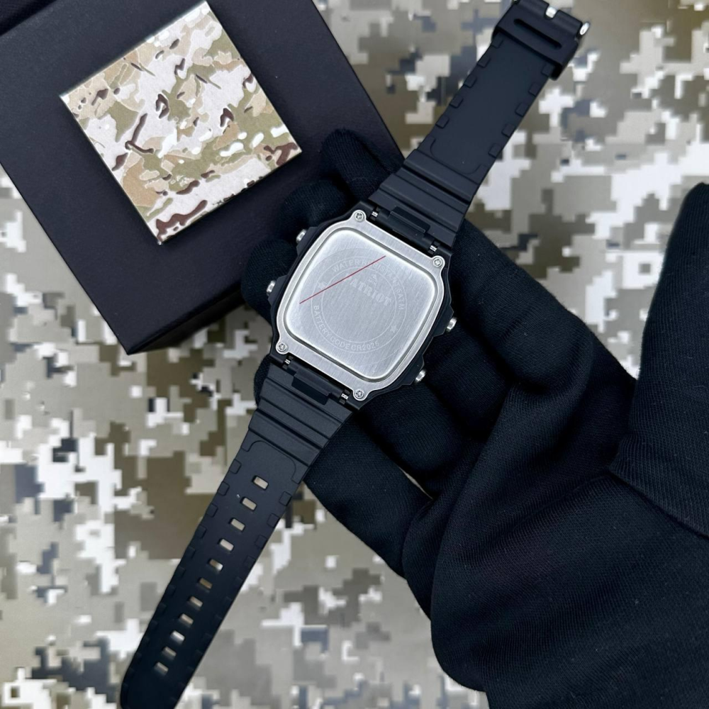 Годинник наручний Patriot 010BKSU ЗСУ Чорні + Коробка.