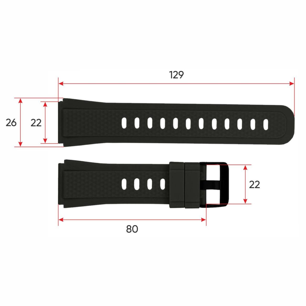 Ремінець для смарт годинника K28H Black