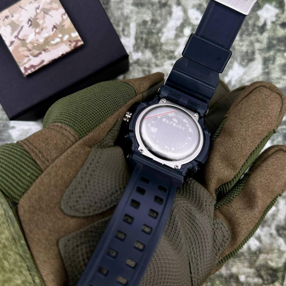 Годинник наручний Patriot 006BKUAGD Тризуб золото Чорні + Коробка.