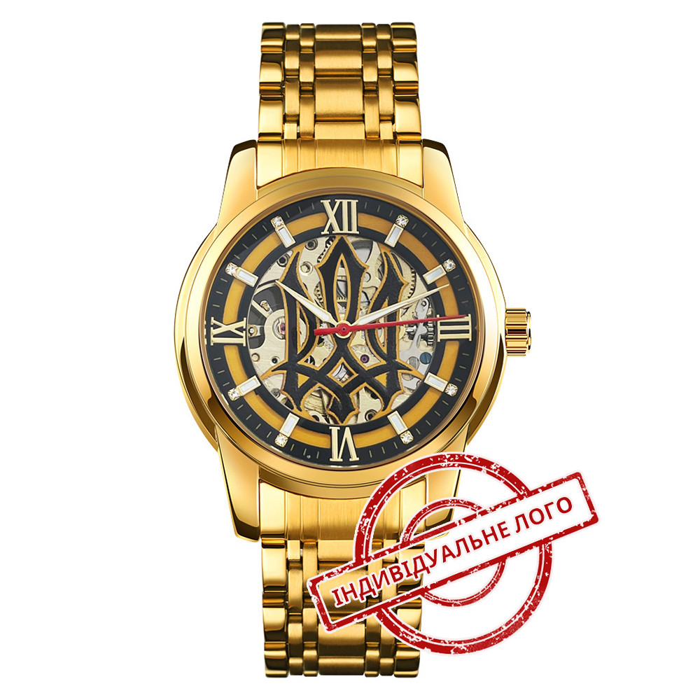 Годинник наручний Patriot 025 Sharp Gold-Black Індивідуальне Лого