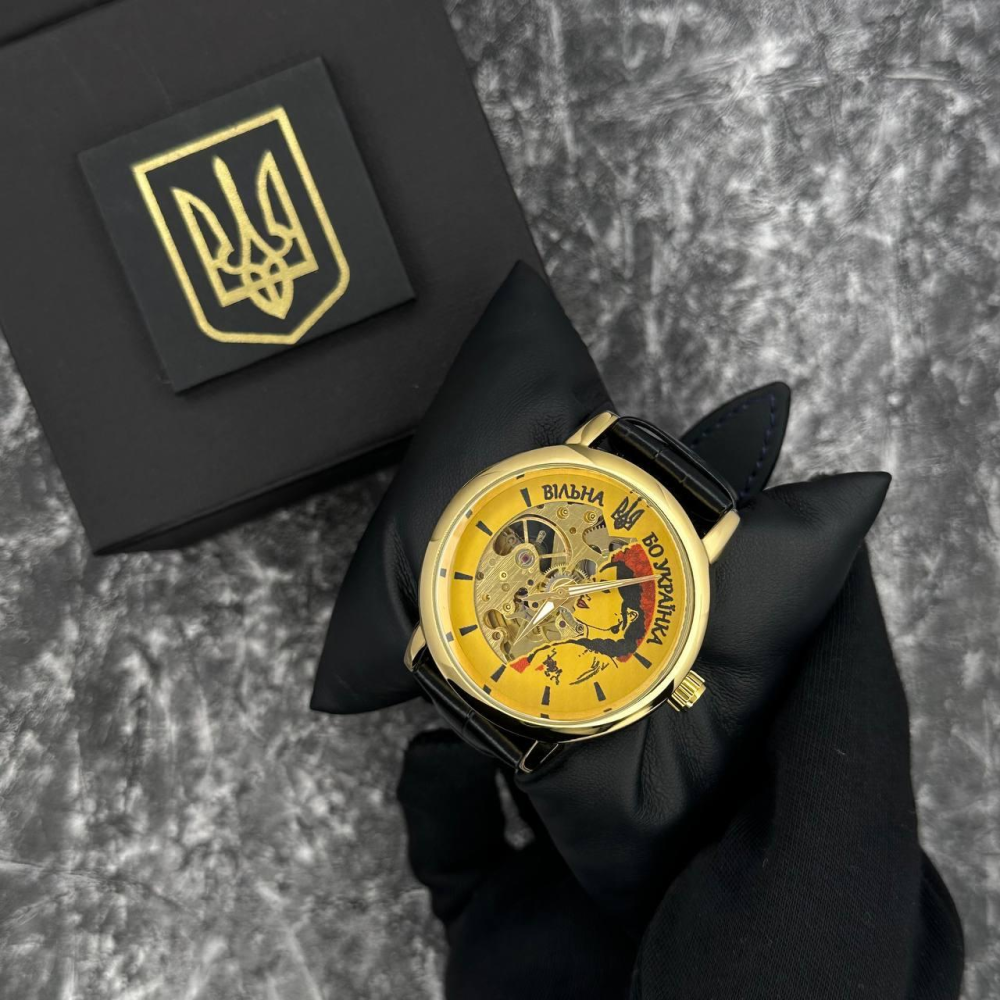 Годинник наручний Patriot 022 Gold-Black Mechanic Вільна бо Українка