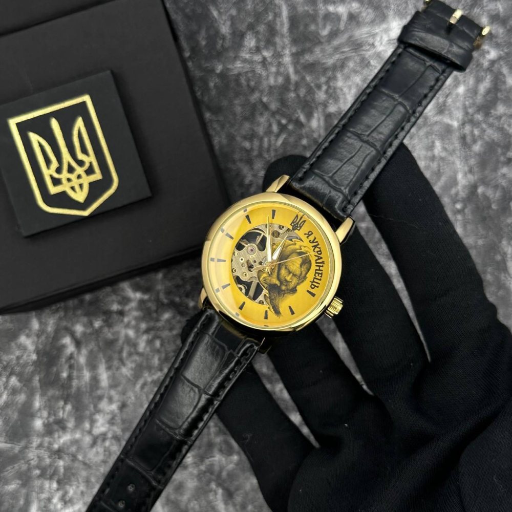 Годинник наручний Patriot 022 Gold-Black Mechanic Я Українець