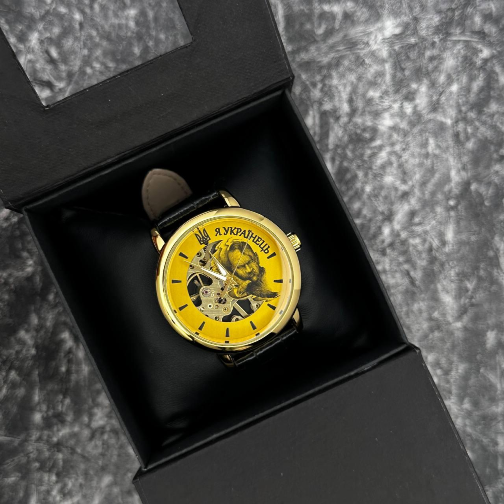 Годинник наручний Patriot 022 Gold-Black Mechanic Я Українець
