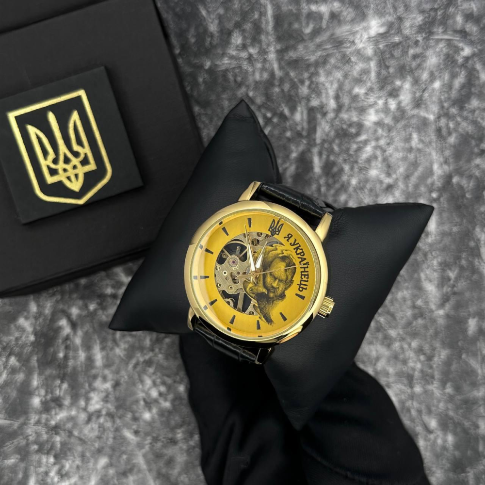 Годинник наручний Patriot 022 Gold-Black Mechanic Я Українець