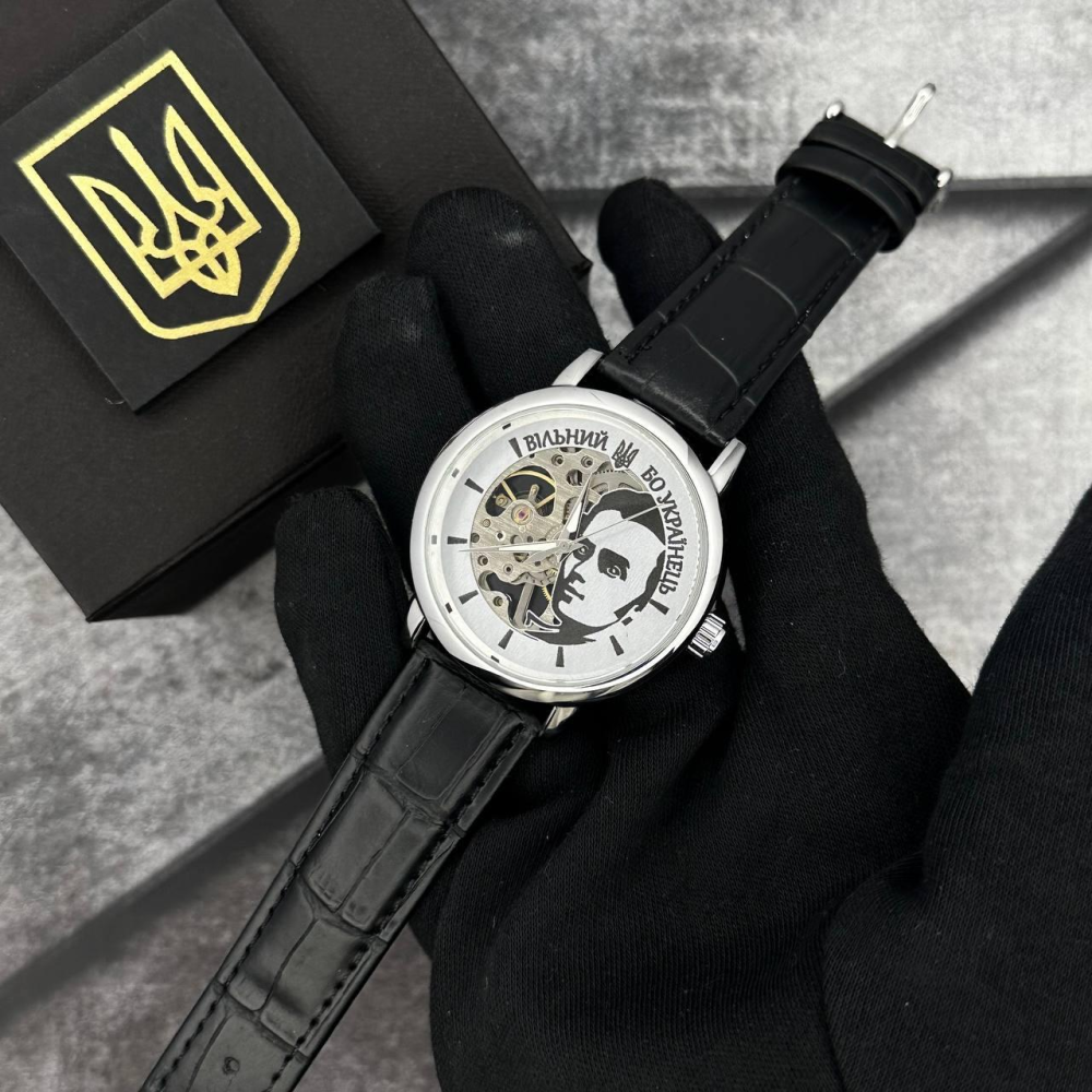 Годинник наручний Patriot 022 Silver-Black Mechanic Вільний бо Українець
