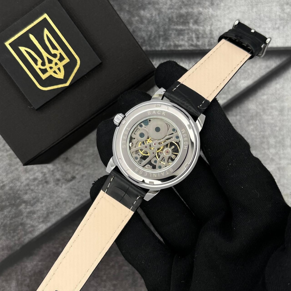 Годинник наручний Patriot 022 Silver-Black Mechanic Вільний бо Українець