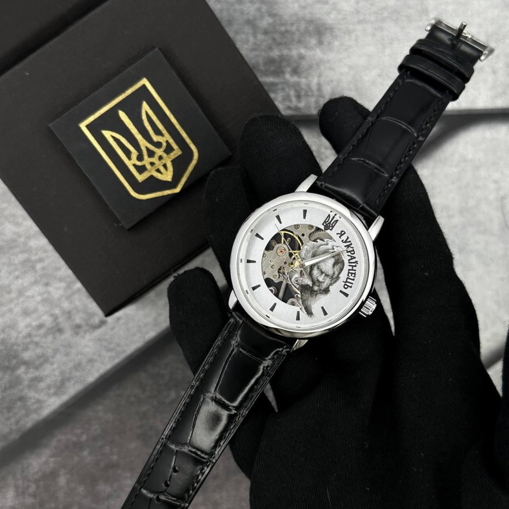 Годинник наручний Patriot 022 Silver-Black Mechanic Я Українець